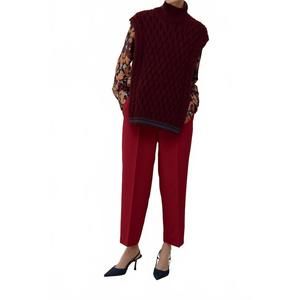 NEW ETTA pommetta cigarette trousers in red